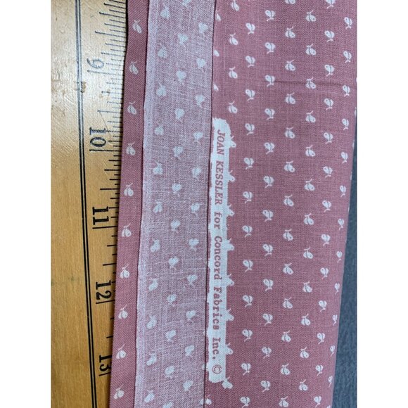 Joan Kessler Concord Fabrics Pink & Cream Cotton 1/2 Yard 44" Wide Fabric For Cr - Picture 5 of 7
